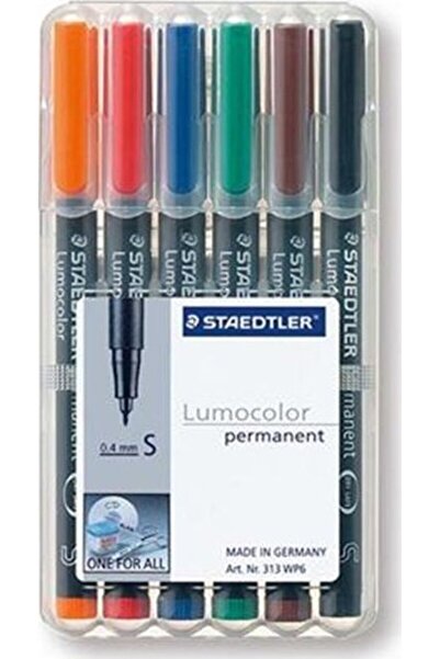 Staedtler Set markere Lumocolor 0.4 mm S permanente 6 culori ST-313-WP6