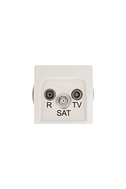 Kontakt-Simon Priză antenă MODUL BASIC RTV/SAT capăt alb - BMZAR-SAT1.3/1.01/11