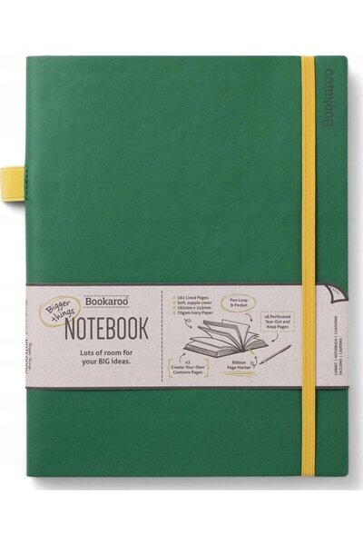 İF Agendă 19x25cm, Bookaroo, 192 pagini, dictando, verde Forest