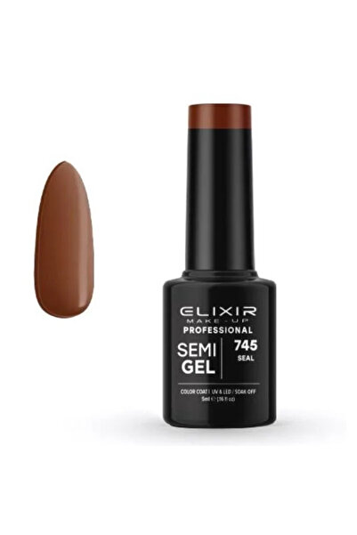 Elixir Επαγγελματικό Ημι-τζελ Ημι-μόνιμο Βερνίκι Νυχιών 745 Seal Brown Tile 5ml