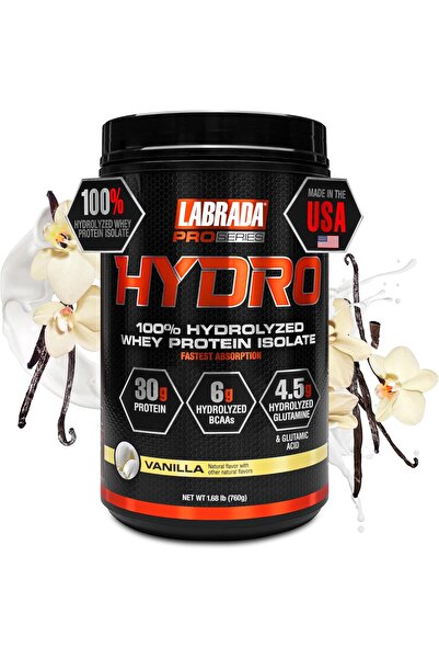 Labrada Hydro 100% Pure Hydrolyzed Whey Protein Isolate Powder, Lactose Free,...