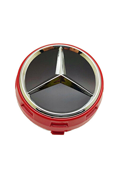 OEM Κάλυμμα κέντρου τροχού Mercedes κόκκινο-μαύρο 75mm 1 τεμάχιο