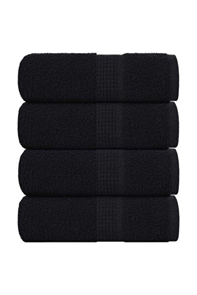vidaxl Prosoape pentru oaspeți, FROGN, 4 buc., negru, 30 x 50 cm, 360 g/m²