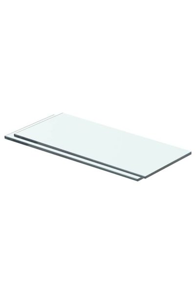 vidaxl Rafturi, 2 buc., 40 x 12 cm, panouri de sticlă transparentă