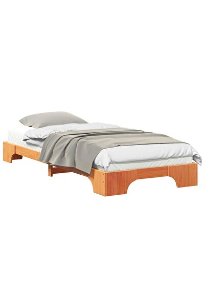 vidaxl Cadru de pat Maro 90 x 210 cm Lemn de pin masiv