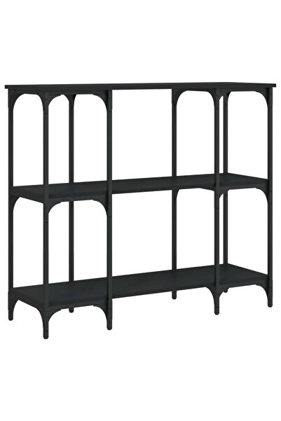 vidaxl Măsuță consolă, negru, 102x35x90 cm, lemn compozit