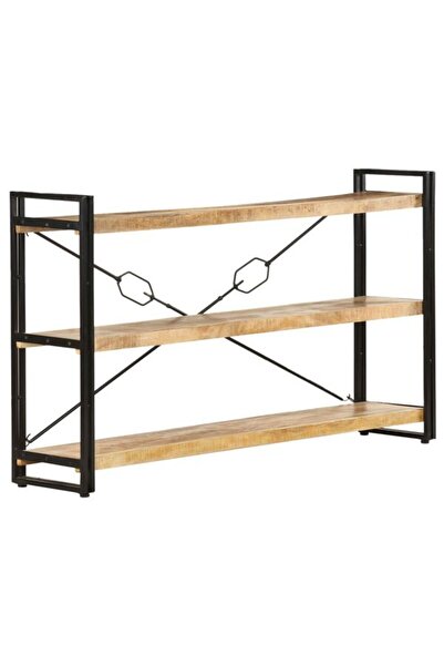 vidaxl Bibliotecă cu 3 niveluri, 140 x 30 x 80 cm, Lemn masiv de mango