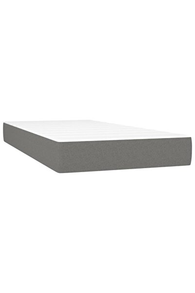 vidaxl Saltea cu arcuri buzunar, fermitate medie, gri închis, 90x190x20 cm, t...