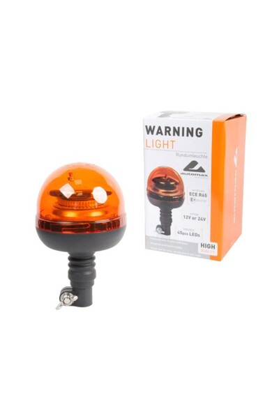 AUTOMAX Girofar auto 12V/ 24V, portocaliu cu LED, fixare pe suport, 45 LED-ur...