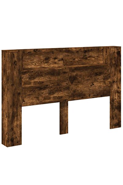 vidaxl Tăblie cap Stejar fumuriu 160 x 16,5 x 103,5 cm Lemn compozit