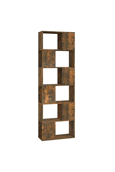 vidaxl Bibliotecă/Separator de cameră, stejar fumuriu, 60x24x186 cm