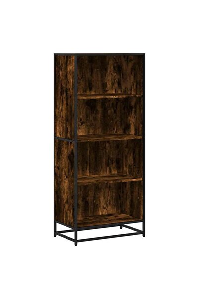 vidaxl Bibliotecă, stejar afumat, 60 x 35 x 139 cm, lemn prelucrat