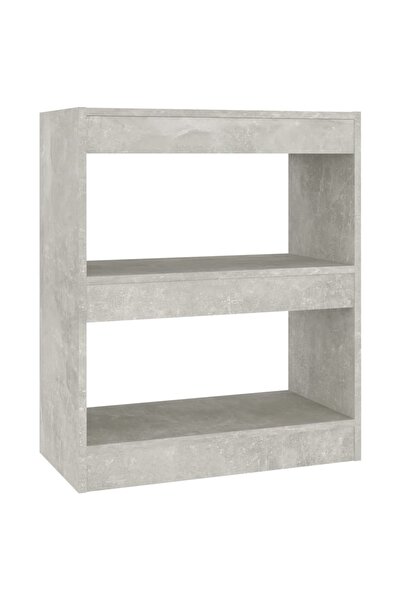 vidaxl Bibliotecă/Separator cameră, gri beton, 60x30x72 cm