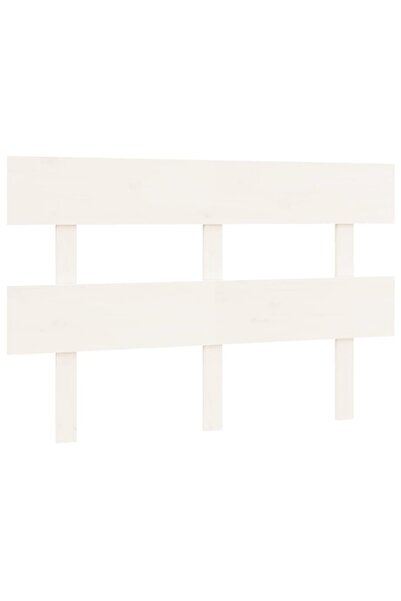 vidaxl Tăblie de pat, alb, 124x3x81 cm, lemn masiv de pin