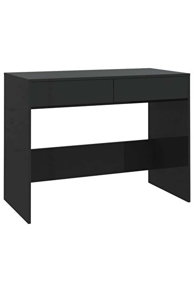vidaxl Birou, negru, 101x50x76,5 cm, PAL
