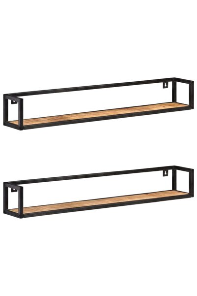vidaxl Rafturi de perete, 2 buc., 120 cm, lemn de mango nefinisat