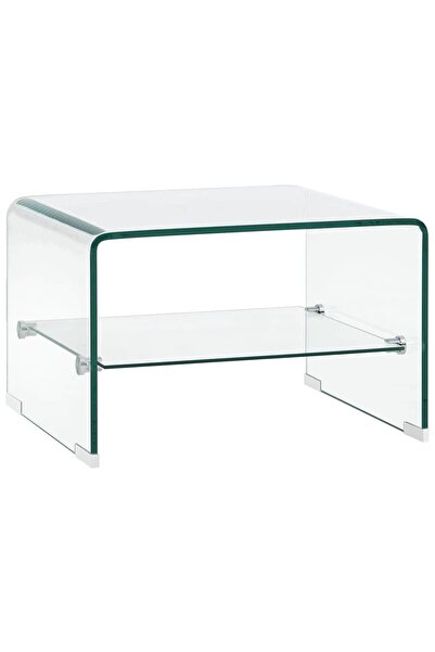 vidaxl Măsuță de cafea, transparent, 50x45x33 cm, sticlă securizată