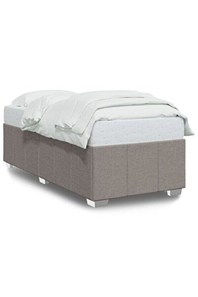 vidaxl Cadru de pat fără saltea Taupe 80 x 200 cm țesătură