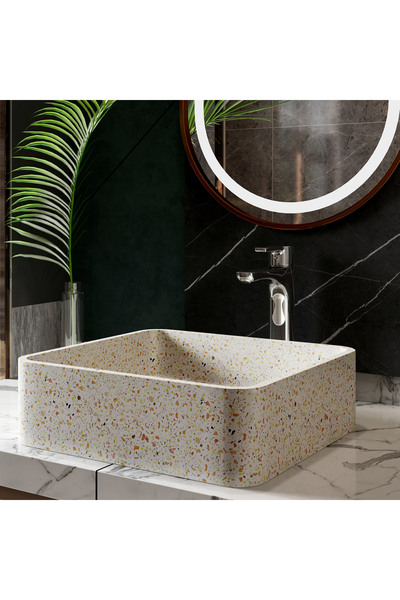 Karag Επιτραπέζιος νιπτήρας με βαλβίδα IRA Fruitcake CS-0009 39x39x12εκ. (CS-...