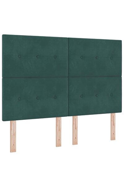 vidaxl Tăblie cap Verde închis 144 cm Catifea