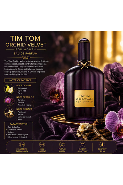 Montage Brands Parfum Damă Tim Tom Orchid Velvet 100 ml – Aromă Florală și Ca...