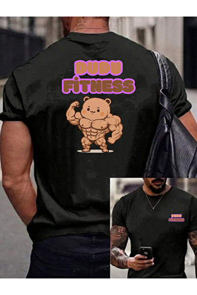 Etoile Studio تي شيرت رياضي أبيض للرجال من Dudu Fitness مطبوع عليه رسومات وتف...