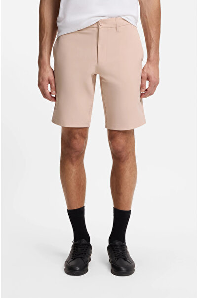 BOSS Men's Slim Fit Waterproof Flexible Fabric Pink Shorts