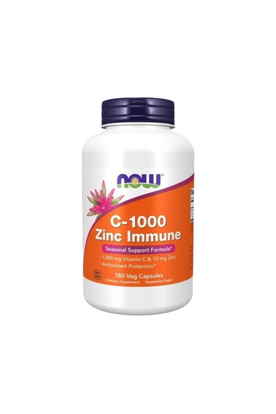 Now Foods C-1000 Zinc Immune 180 Kaps