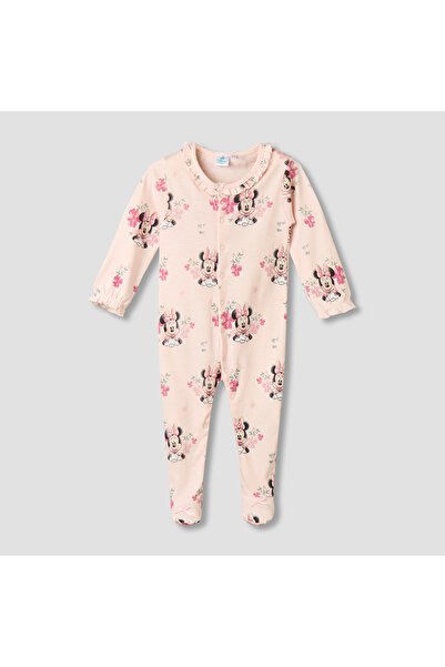 Disney Cotton Long Sleeves Sleepsuit with Minnie Mouse Print