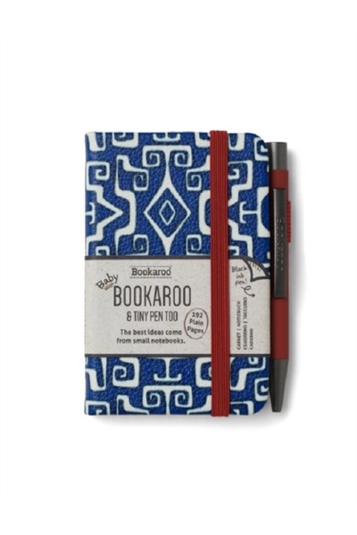 İF Notebook-Bookaroo A7 Night Blue Dark Red Notebook+Pen Aztek