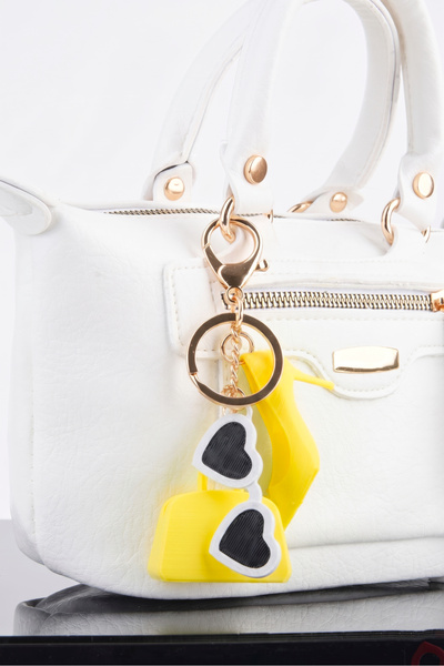 Vivaq 3D Printing Charm Bag Accessory Keychain with Yellow Mini Figure