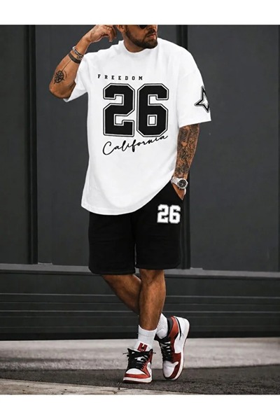 LOTS MODA Freedom 26 California Oversize Men's T-Shirt Shorts Set
