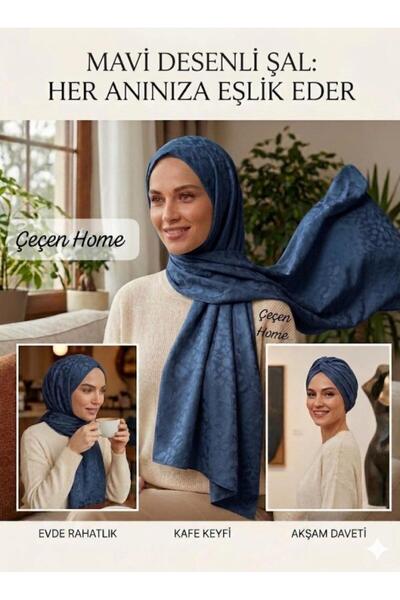 ÇEÇEN HOME (1 Piece) Modern Elegant Patterned Shawl, Breathable Synthetic Fab...