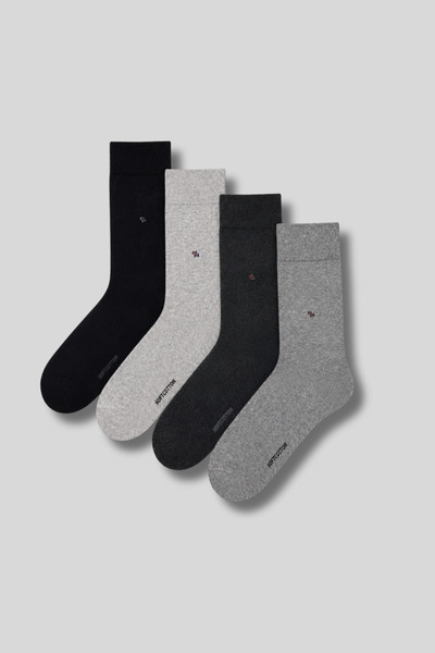 Ada Çorap & İç Giyim Men's 4-Pack Cotton Patterned Socks