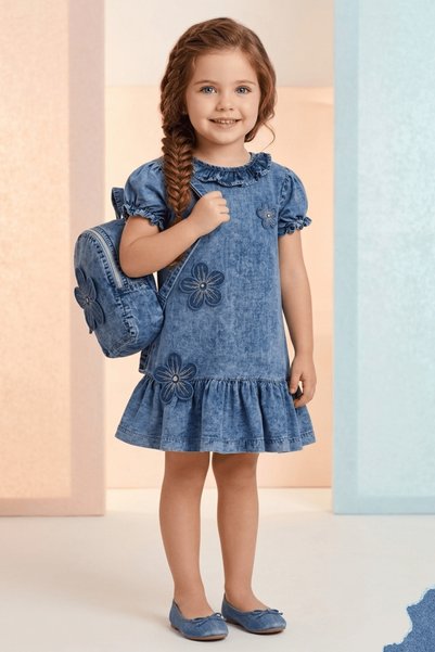 Baby Animals Baby Girl Birthday Party Wedding Dress Short Sleeve Sleeveless Lined with Glitter Bag