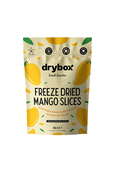 DRYBOX شرائح المانجو 16 جرام - مجففة بالتجميد، خالية من السكر المضاف، وجبة خف...