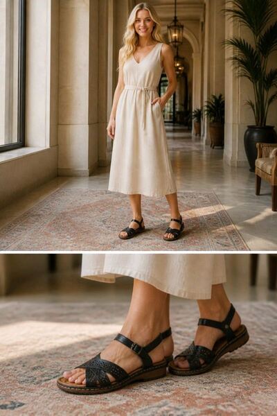 Monalisa Home Size 36 Luxury Black Color Soft Sole Sandals