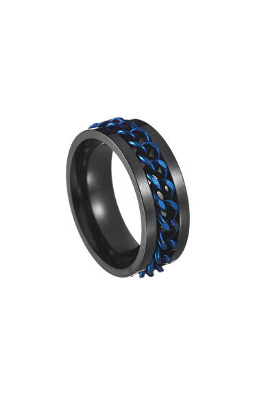 Black Season Rotatable Relaxation Ring Stainless Steel Adjustable Size 5-14 |...