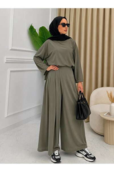 Avakado Hijab Top and Bottom Lady Set