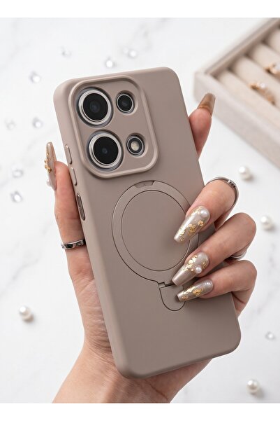 AKSEFİZZ Redmi Note 13 Pro 4G Kılıf Yatay Dikey Standlı İnce Tasarımlı Magsaf...