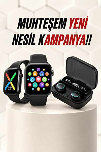 ARMÜZ Kaliteli Akıllı Saat Ve Kaliteli Bluetooth Kulaklık Anc Özelliği Uzun P...