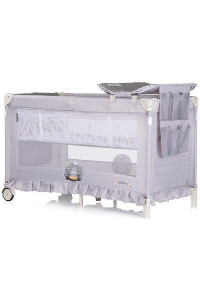 Chipolino Patut pliabil Palace Hippo grey