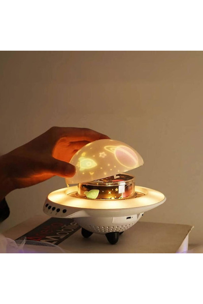 ACCEPT UFO Space Projector Night Light - 3-Color Projection Lamp with Musical...