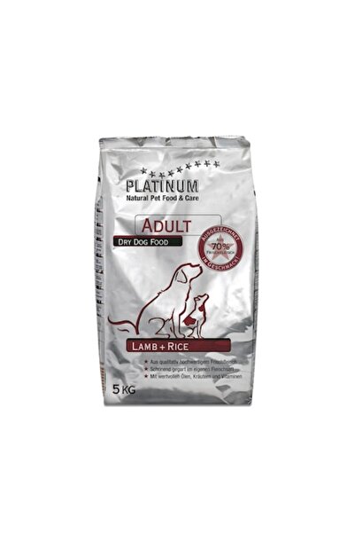 Platinum Natural Hrană uscată pentru câini adulți, cu miel și orez, 5 kg
