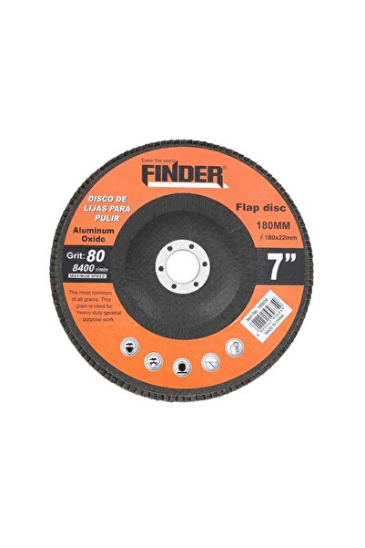 finder Δίσκος λείανσης με πτερύγια για γωνιακό τροχό - 7'' - Κοκκομετρία 80 -...