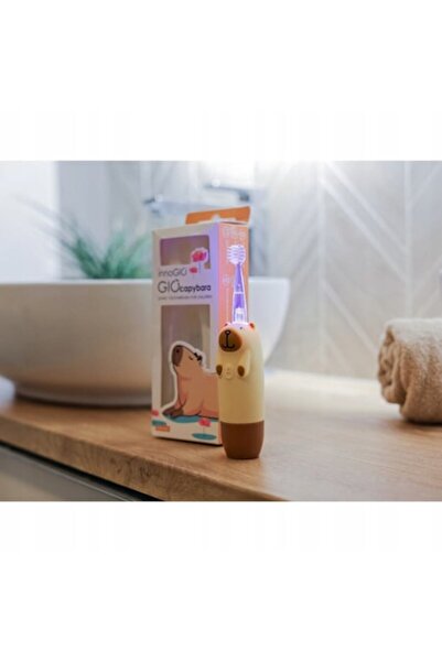 InnoGio Periuță de dinți electrică Capybara, 2 capete, multicoloră, pentru copii