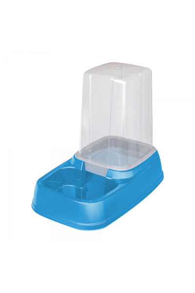 Georplast Eat & Drink Dispenser 3.7L – Blue Color 2 in 1 Pet Food & Water Dis...