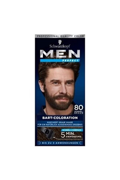 Schwarzkopf Vopsea de barbă, Schwarzkopf, Men Perfect, Nuanța 80, Fără amonia...