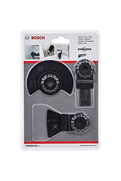 Bosch Set de 3 lame multifuncționale pentru faianta/lemn/metal,