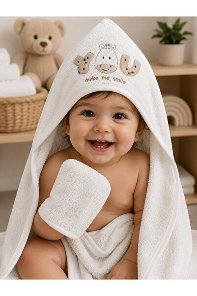 COOLMINIES Baby Patterned Towel Swaddle, Baby Bath Towel and Eraser Set